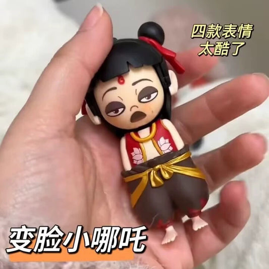 Nezha Changing Face Doll Creative Toy Ornament Souvenir Puppet